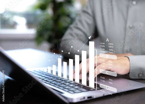 Working Data Analytics and Data Management Systems and Metrics connected to corporate strategy database for Finance, Intelligence,  Business Analytics with Key Performance Indicators, social network  