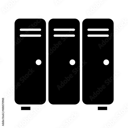 School lockers - vector icon