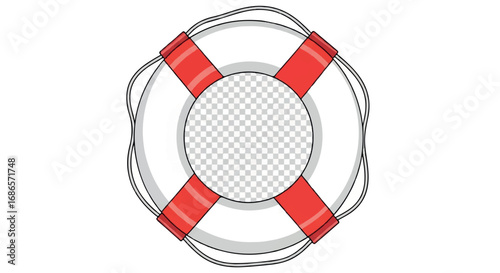 Lifebuoy ring for water safety and rescue.