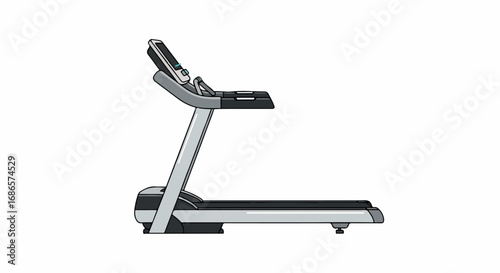 Modern Treadmill for Home Gym Exercise.