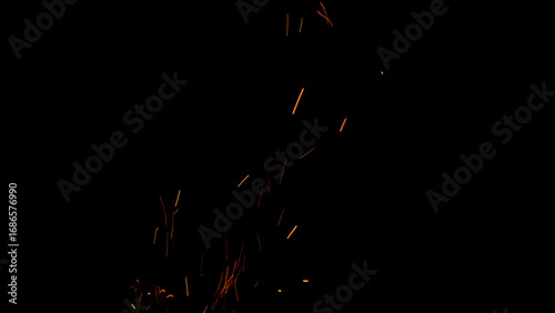 Wallpaper Mural sparks and embers from campfire flying over black background Torontodigital.ca