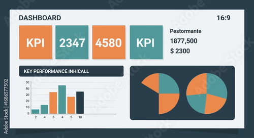 Clean and professional data analytics dashboard with infographic elements for strategic business reporting and insights