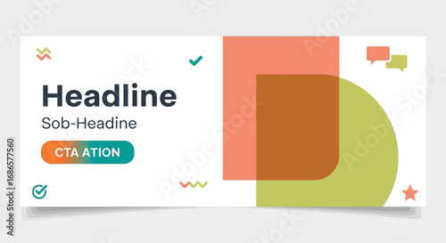 Modern Abstract Geometric Banner Design Template