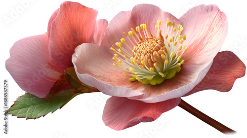 HD realistic Christmas rose flower isolated on white png