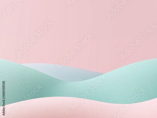 Serene Pastel Waves. An Abstract Composition of Textures and Soft Colors.