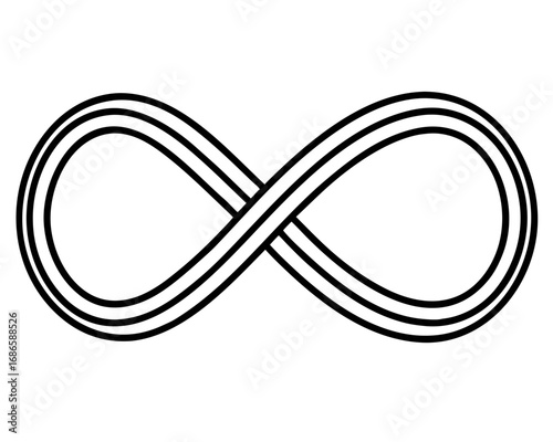 Stylized Infinity Symbol Vector Icon – Eternity, Limitless, and Endless Concept