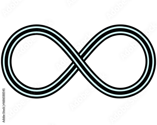 Stylized Infinity Symbol Vector Icon – Eternity, Limitless, and Endless Concept