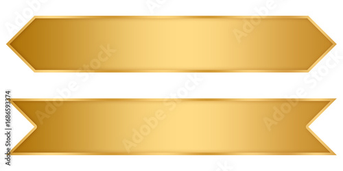 set design Luxury ribbon gold text box banner template png file transparent design	