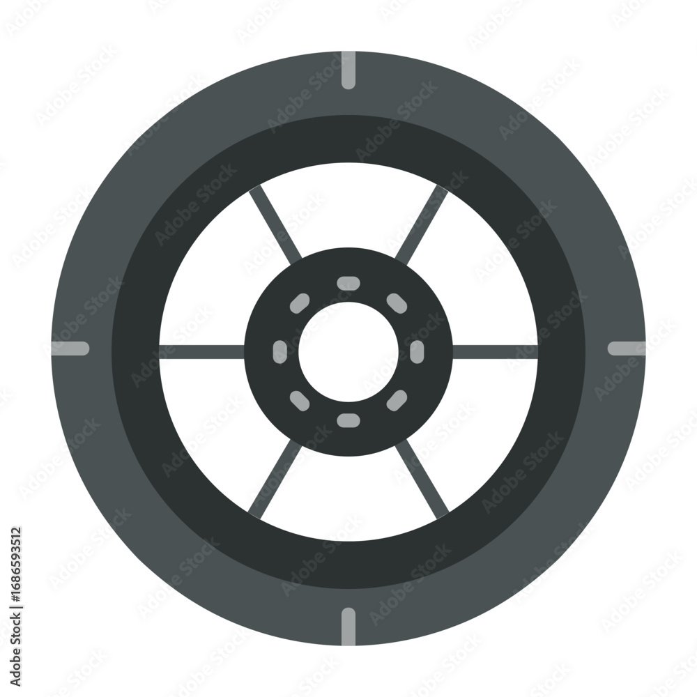 Obraz premium Wheel Icon