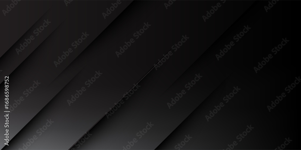 Fototapeta premium Abstract dark gradient background with diagonal layered lines. Elegant modern texture design suitable for business, luxury, and technology themes.