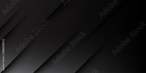 Abstract dark gradient background with diagonal layered lines. Elegant modern texture design suitable for business, luxury, and technology themes.