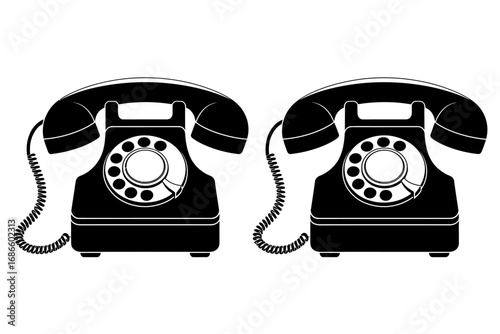 Vintage Telephone Silhouettes
