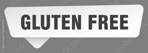 gluten free sign. gluten free white sticker isolated on gray background