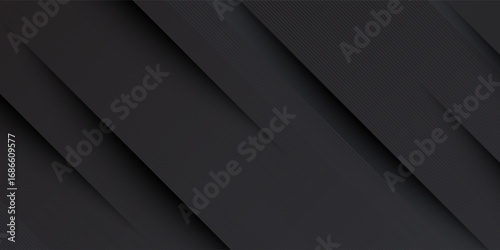 Abstract dark geometric background with diagonal layered shapes. Modern trendy design in vector illustration