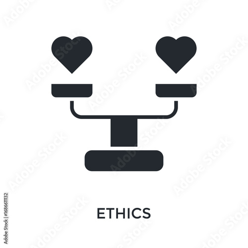 Ethics Icon Glyph Style. Vector Illustration For Graphic Design