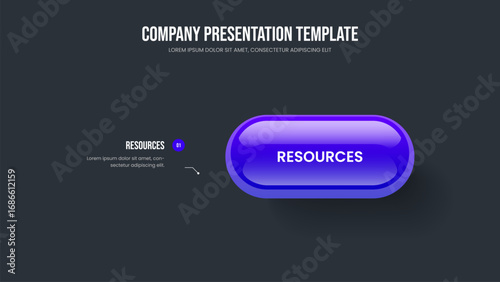 Consulting Performance 1 Option Infographic Slide Design. Corporate Introduction Frame Template Vector Illustration. Creative Growth One Step Diagram Presentation Layout.