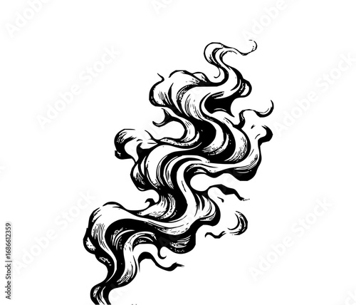 Ethereal smoke swirls in a mesmerizing dance, perfect for adding mystique and depth to your designs