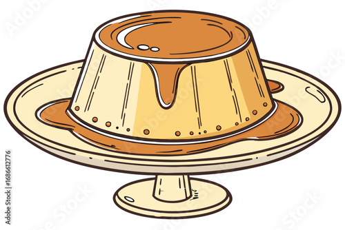 Caramel Flan or Crème Caramel Custard Dessert