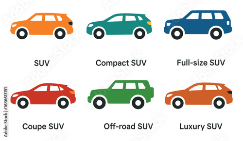 SUV Icon Set