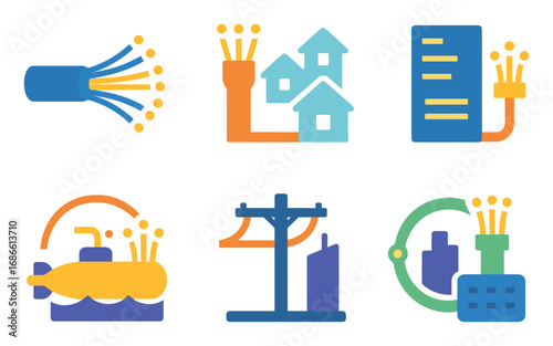 Fiber Optic Icons