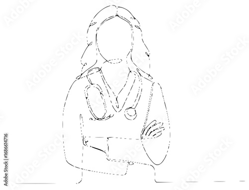 Confident professional doctor with stethoscope ready to provide expert healthcare and compassionate patient care