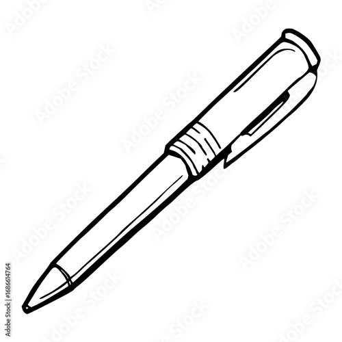 Elegant ballpoint pen drawing for professional writing and creative expression