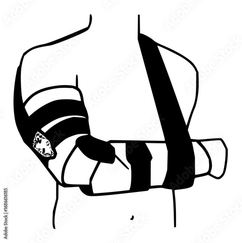 Arm sling supports injured limb, aiding recovery and patient comfort during healing process