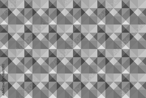 Seamless geometric pattern with triangles. Abstract gray background with mosaic texture. Vector illustration.