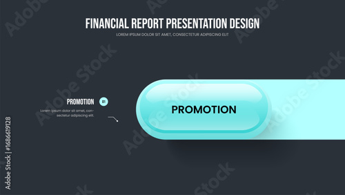 Modern Briefing One Step Diagram Frame Template. Consulting Showcase Slideshow Layout Vector Illustration. Market Analysis 1 Option Infographic Slide Design.