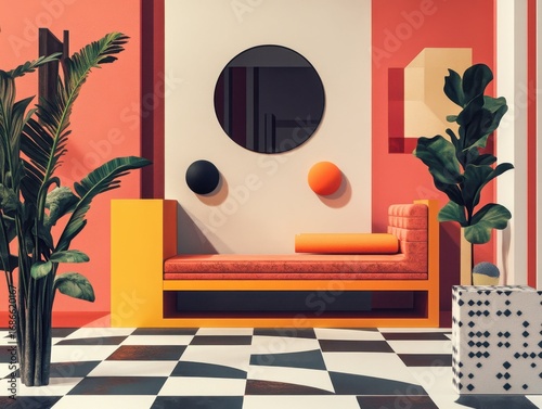 flawless visual of Creative geometric design space
