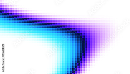 Colorful grainy gradient template on transparent background. Trendy ribbed glass effect texture, Abstract overlay mosaic background