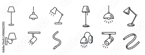 Modern Lighting Icons