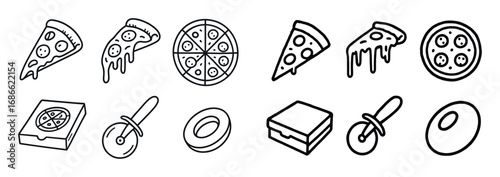 Pizza Icon Grid