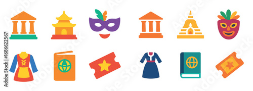 Colorful Holiday Icons