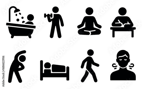 Self Care Icon Set