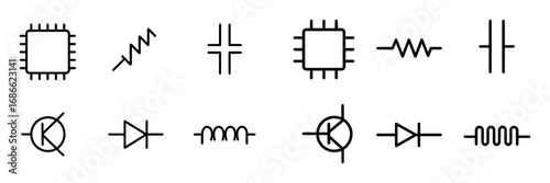 Microelectronics Icon Grid