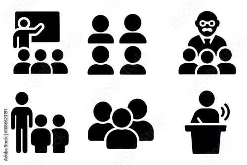 Educational Icons Grid