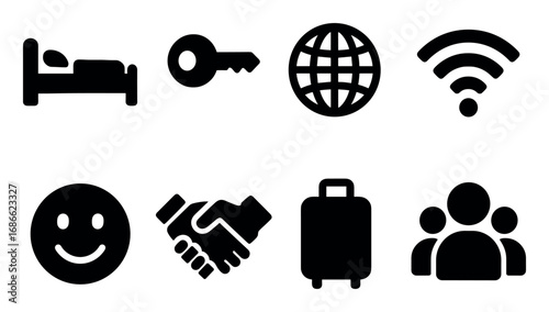 Hostel Icons Grid