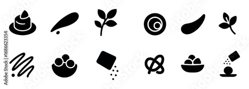 Pastry Chef Icon Set