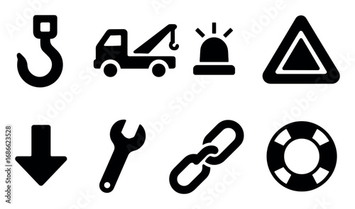 Tow Truck Icon Set