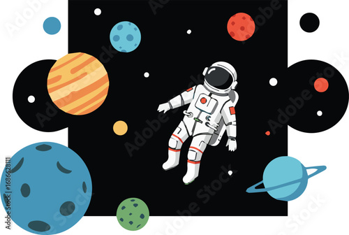 Astronaut's Journey in the Abstract Universe A Fusion of Travel, Technology, and Lifestyle