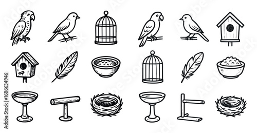 Bird Icon Grid