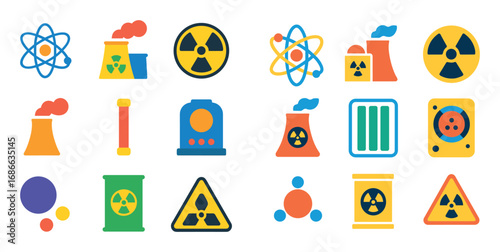 Colorful Nuclear Icons