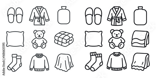 Minimalist Sleep Comfort Icons