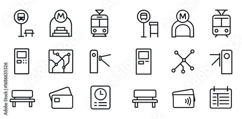 Minimalist Transit Icons