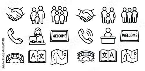 Emigration Support Icons