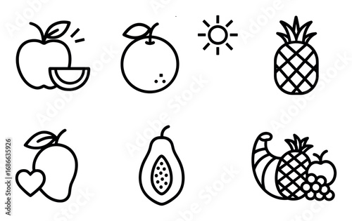 Tropical Fruit Icons