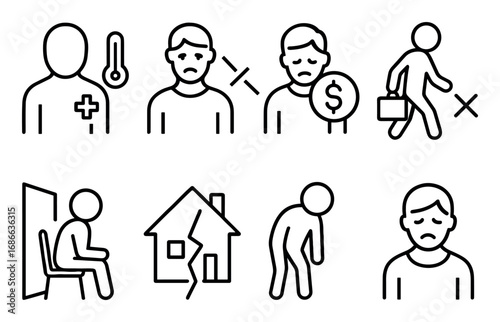 Minimalist Addiction Icons