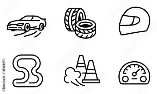 Drifting Icons Grid