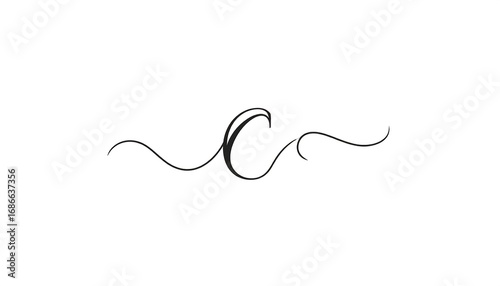 Elegant stylized letter C
